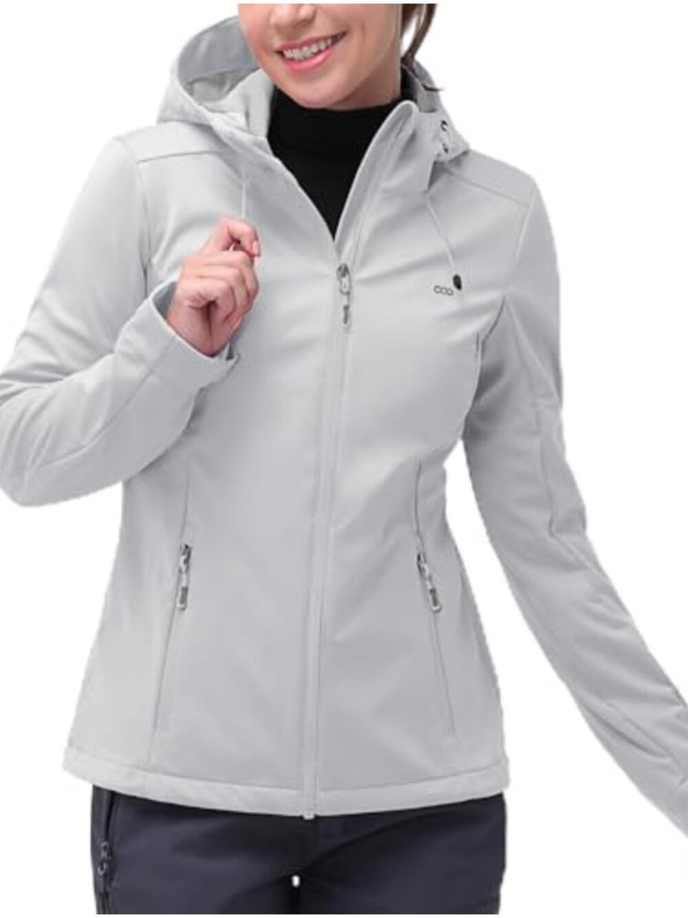 Women's Softshell Jacket Waterproof Lightweight Windbreaker Hooded